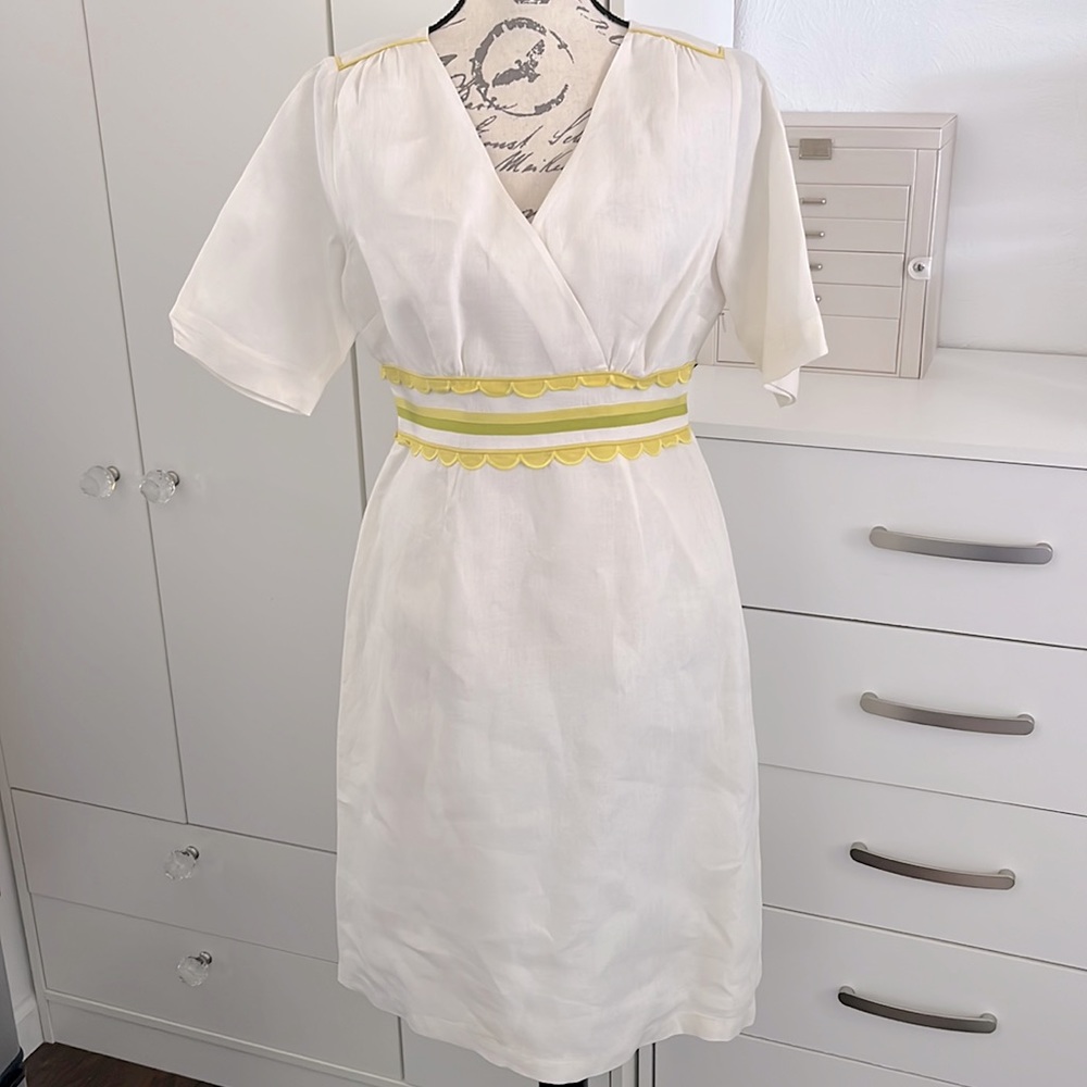 White Linen Midi Dress